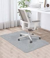 Tappetino per sedia da ufficio, 90 x 120 cm, grigio chiaro, per pavimenti duri, antigraffio, per sedie da scrivania, per pavimenti in laminato