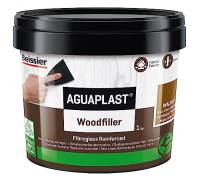 Aguaplast Woodfiller 1 kg Stucco fibrato pronto all’uso per riempire buchi e crepe su legno in mano unica senza ritiro. Colore Noce scuro
